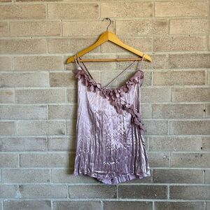 vintage y2k lavender pink floral petals camisole top